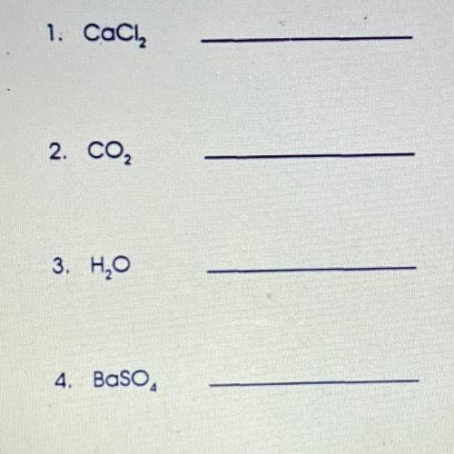 classify the following compounds as ionic (metal + nonmetal) , covalent (nonmetal + nonmetal) or bo