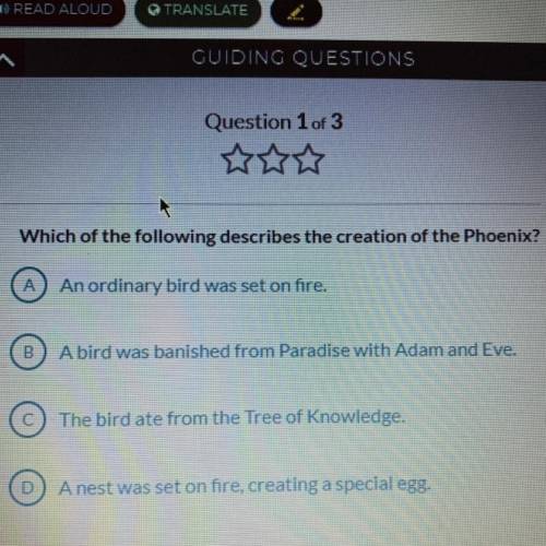 Which of the following describes the creation of the Phoenix?