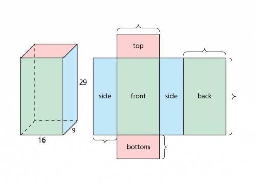 Use the dimensions of the rectangular prism to label the indicated dimensions of its net.
