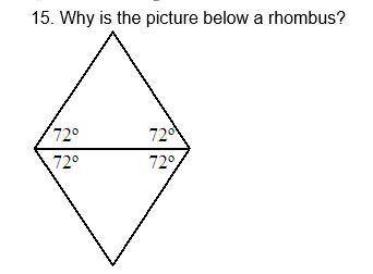 Why is the picture below a rhombus? 
72 degrees
