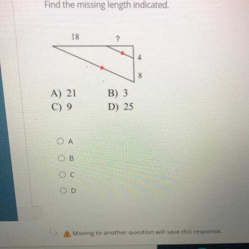 Will give brainliest to first correct answer. find missing length indicated