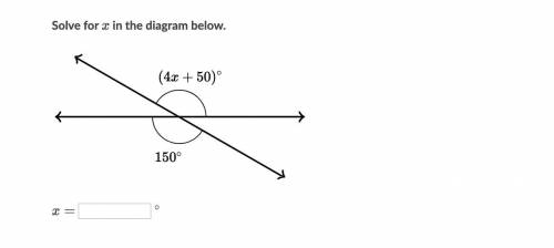 Solve for xxx in the diagram below.