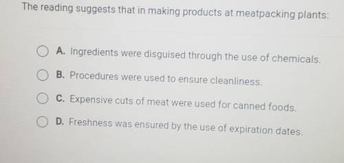 The reading suggests that in making products at meat-packing plants