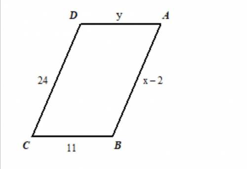 A) x = 26, y =11
B) x = 13, y = 24
C) x = 11, y =26
D) x = 24, y = 13
