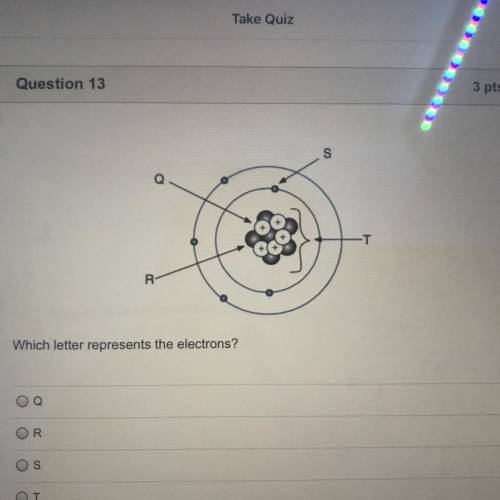 HELP NOW PLSSSSSSS
Which letter represents the electrons?