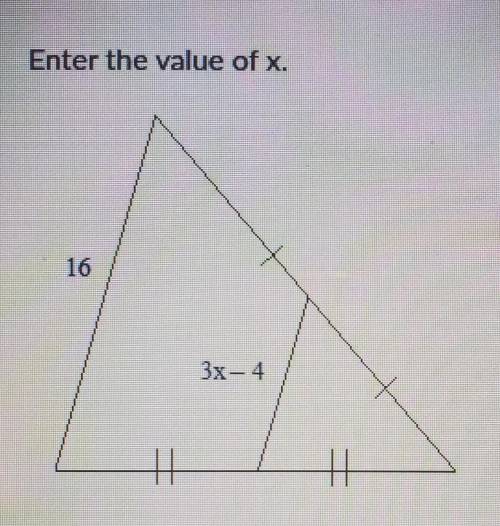 Enter the value of x