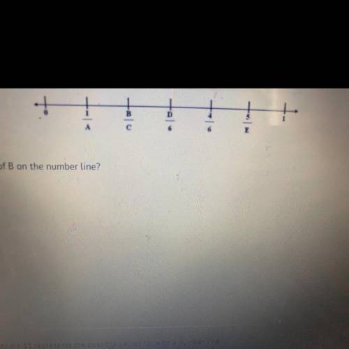 What is the value of B on the number line
A) 1
B) 2
C) 3
D) 6