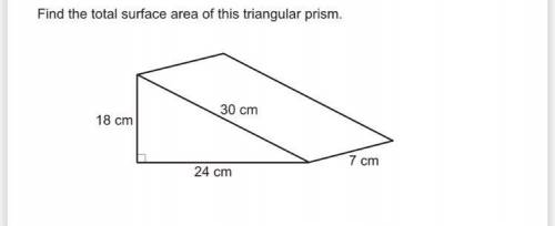 Find the total surface area of this prism 
Need help plz