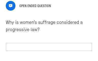 Why is women's suffrage considered a progressive law?