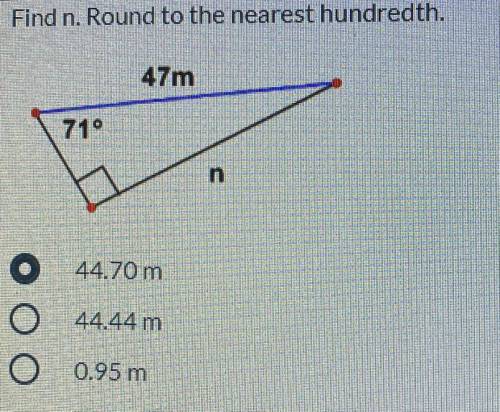 Find n. Round to the nearest hundredth.