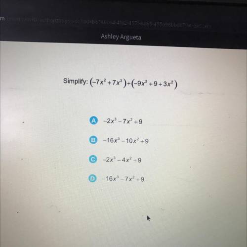Simplify: (-7x° +7x°)+(-9x° +9+3x)