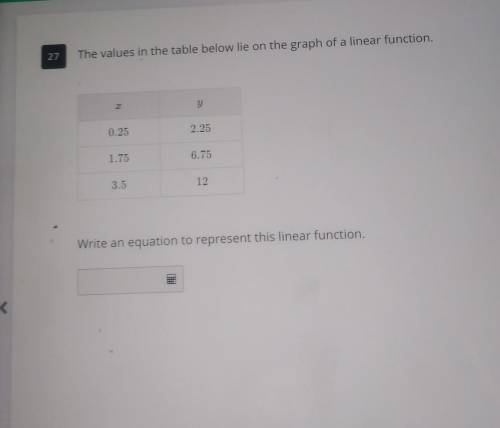 Please help write an equation to represent this linear function