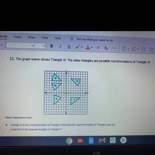Help please! I’ll give the brainliest

——
B.) Triangle T is not a transformation of Triangle N bec