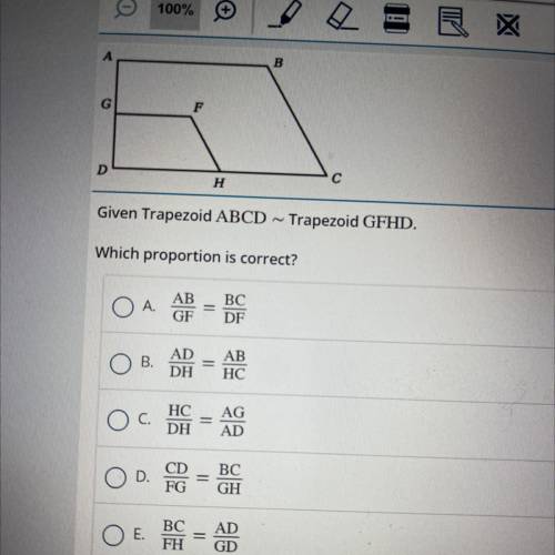 Which proportion is correct?