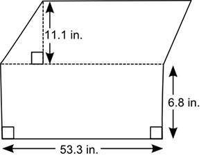 The figure shown has a parallelogram on top and a rectangle below it:

A figure has a rectangular
