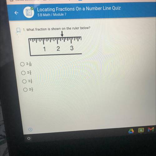 What fraction is shown on the ruler below?
Pls help