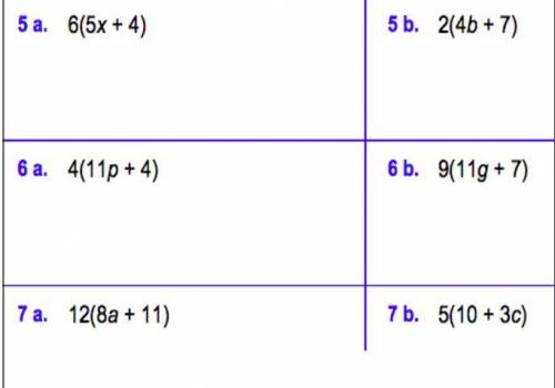 PLEASE HELP
Evaluate the following expressions using the distributive property: