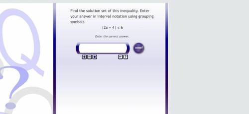 Find the solution set of this inequality 2x+4<6