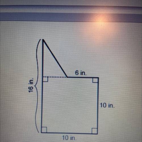 What is the area of the figure?
Enter your answer in the box.
in2