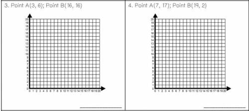 For questions 1-4, find the distance between points A and B. Round your solutions to the nearest te