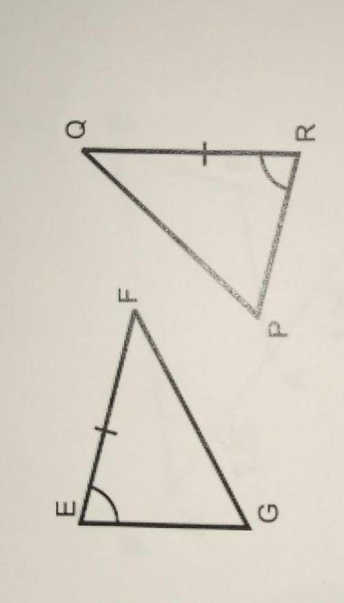 what information is necessary to prove the triangles congruent by ASA? by AAS ? show your work plea