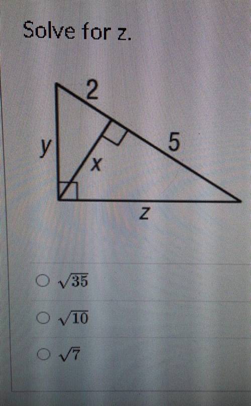 anyone know how to solve for Z? im not really the best when it comes to triangles and solving for l