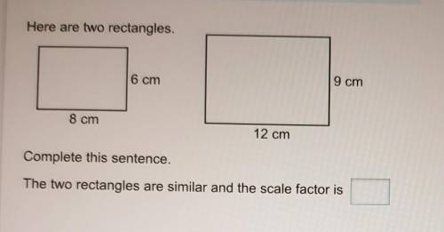 Just answer with the scale factor pleaseee