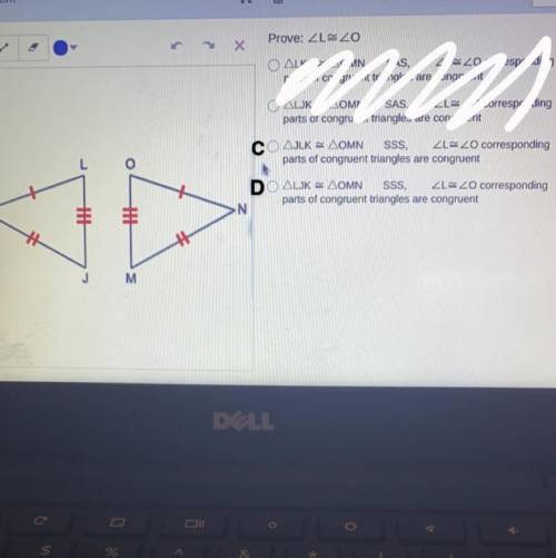 Prove:
I know that the consists of having SSS; corresponding parts of congruent triangles are congr