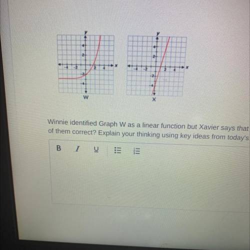 Which graph is linear and non linear and why?
