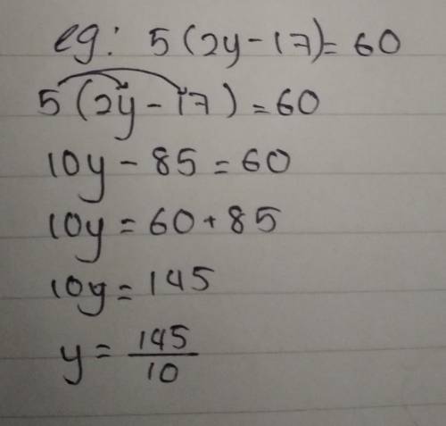 Solve the equation (3x-5)=16with working=