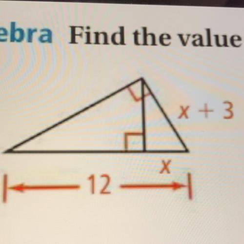 Find the value of x. Please help!