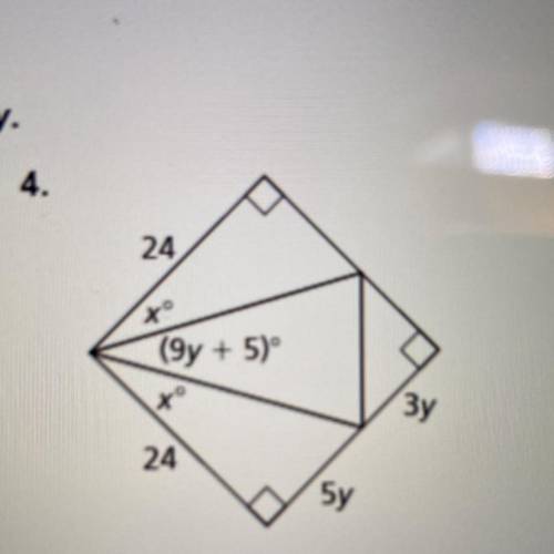 Find the values of x and y 
help me plz!!
