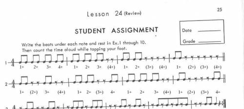 MUSIC: what are the counts for line 3?