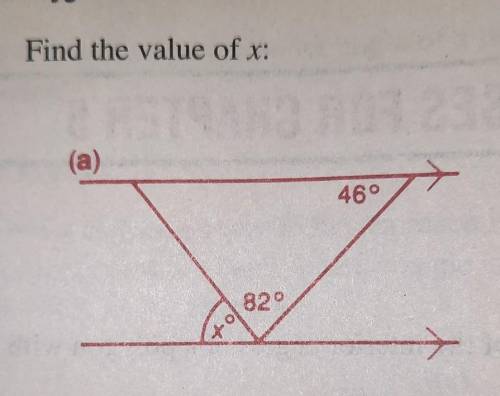 Can someone help me find the value of x