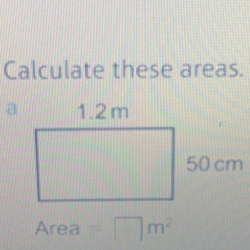 The area has to be in metres^2