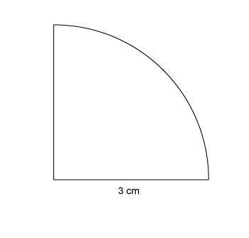 This figure is 1/4 of a circle.

What is the best approximation for the perimeter of the figure?
U