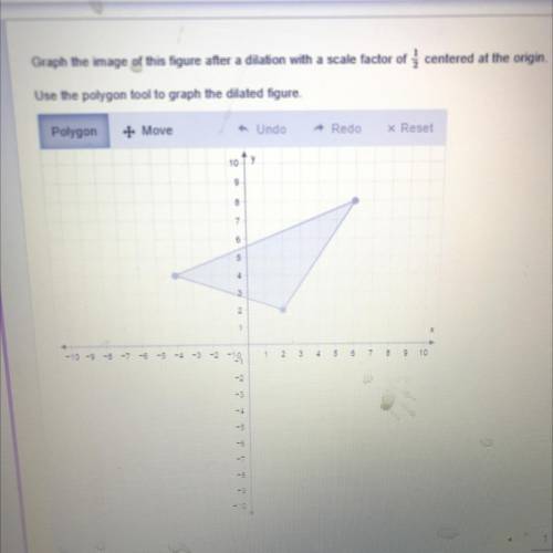 Graph the image of this figure after a dilation with a scale factor of 1/2 centered at the origin a