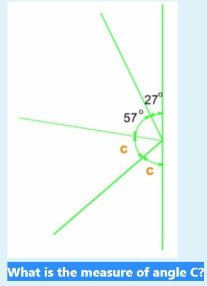 What is the measure of angle C?