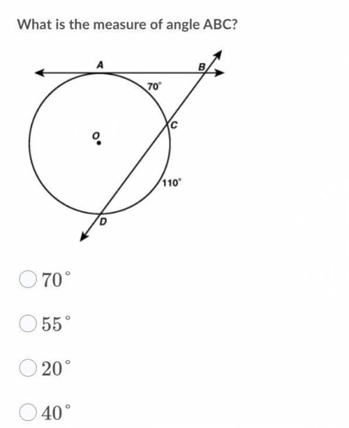 In the figure below, line segment AB is tangent to circle O at point A, secant BD intersects circle