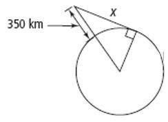 The International Space Station orbits 350 km above Earth’s surface. Earth’s radius is about 6314 k