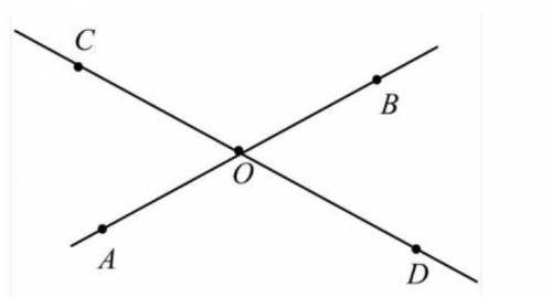 Which are pairs of vertical angles? \

A = ∠COB & ∠COA
B = ∠BOD & ∠AOD
C = ∠COB & ∠AOD