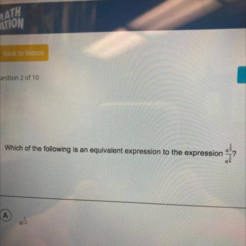 Which of the following is an equivalent expression to the expression