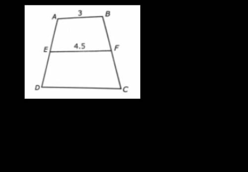 Trapezoid ABFE is similar to trapezoid EFCD. What is the length of DC?
