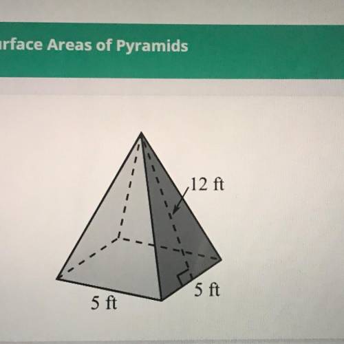 I WILL GIVE What will be the surface area of the figure given below (in square feet)? Choos