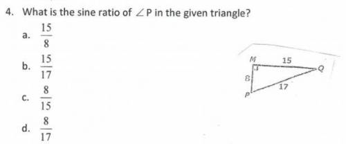 What is the sine ratio of