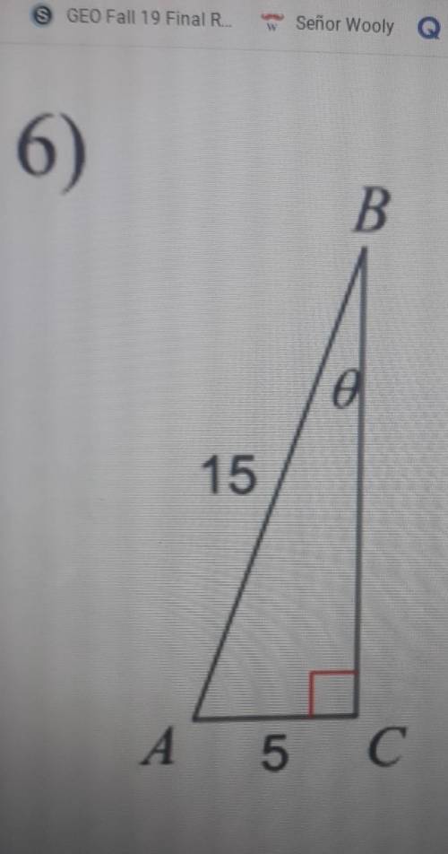 Solve triangle. round to the nearest tenth