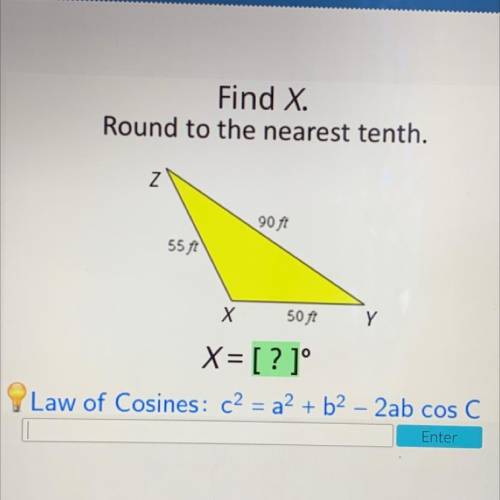 15 points Find x. Round to the nearest tenth