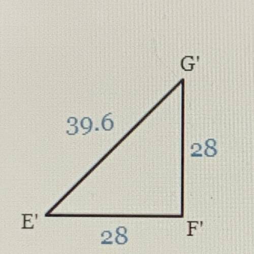 Triangle EFG is dilated by a scale factor of į to form triangle E'F'G'. What is the

measure of si