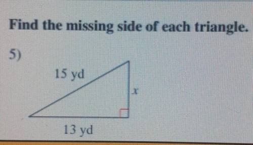 Pythagorean Theorem a² + b² = c² find the missing side of the triangle