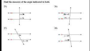 Can you guys help me find the measure of the angle indicated in bold